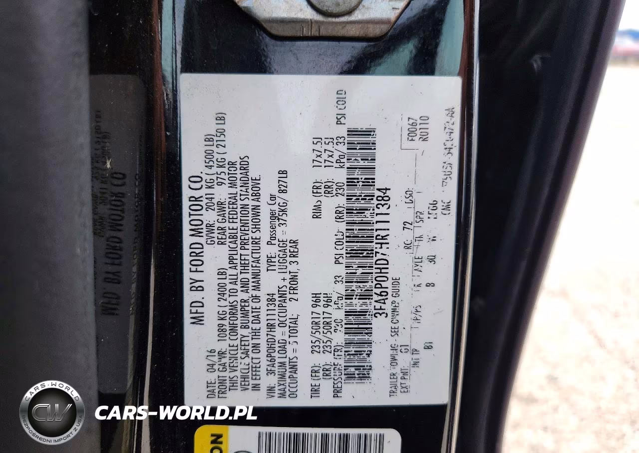 2017 Ford Fusion Se VIN:3FA6P0HD7HR111384 - 12