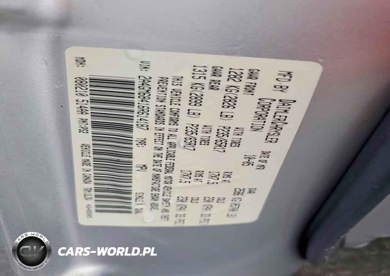 2006 Chrysler Pacifica Touring VIN:2A4GM68416R614187 - 13