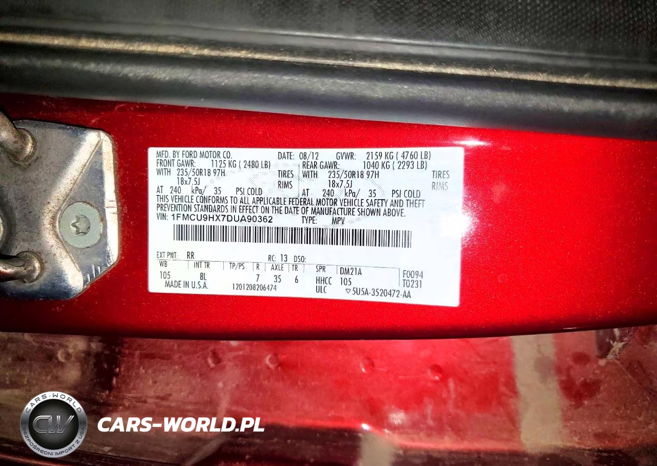 2013 Ford Escape Sel VIN:1FMCU9HX7DUA90362 - 13