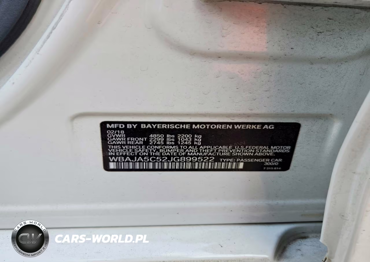 2018 BMW 530 I VIN:WBAJA5C52JG899522 - 12