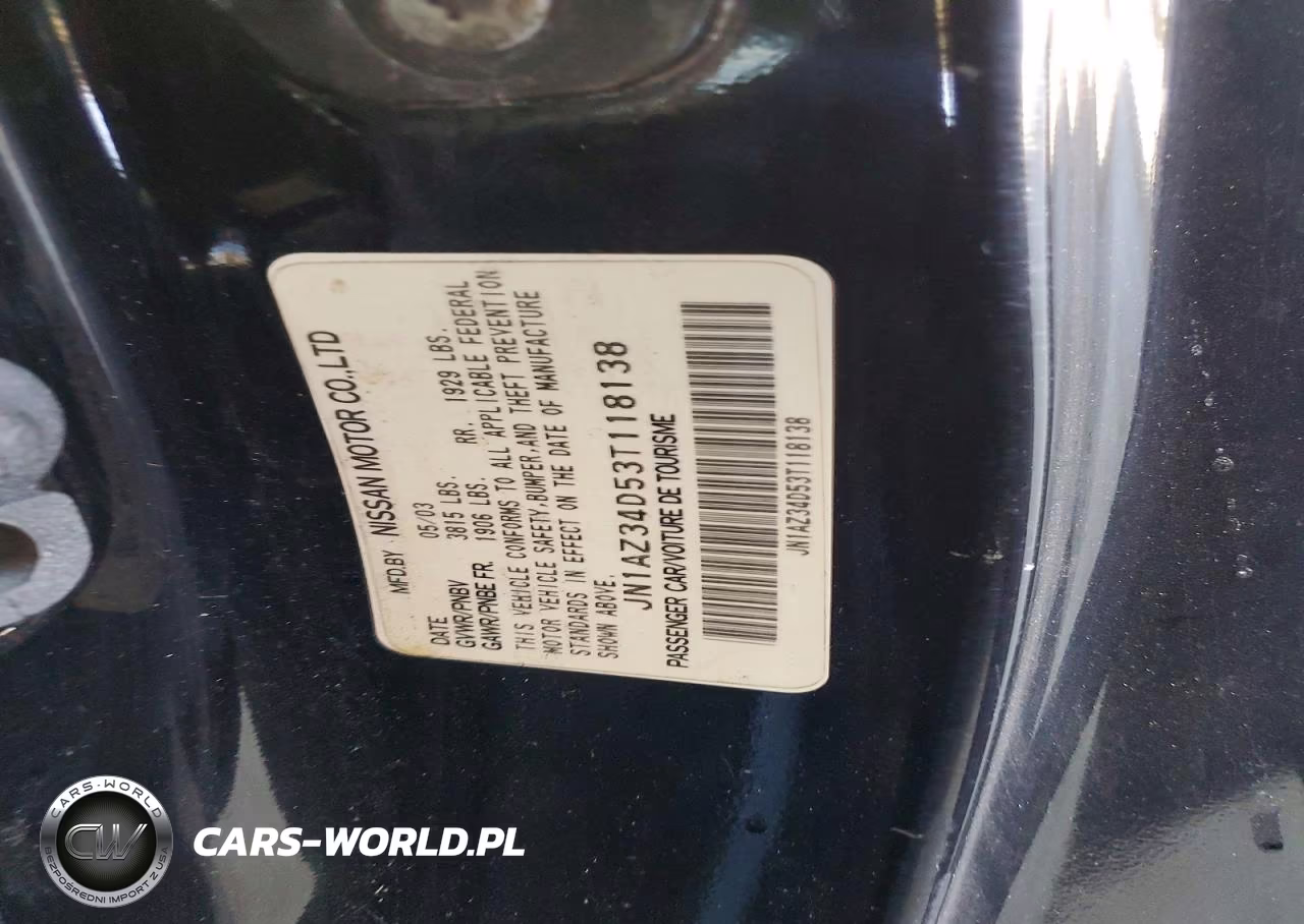 2003 Nissan 350Z Coupe VIN:JN1AZ34D53T118138 - 12