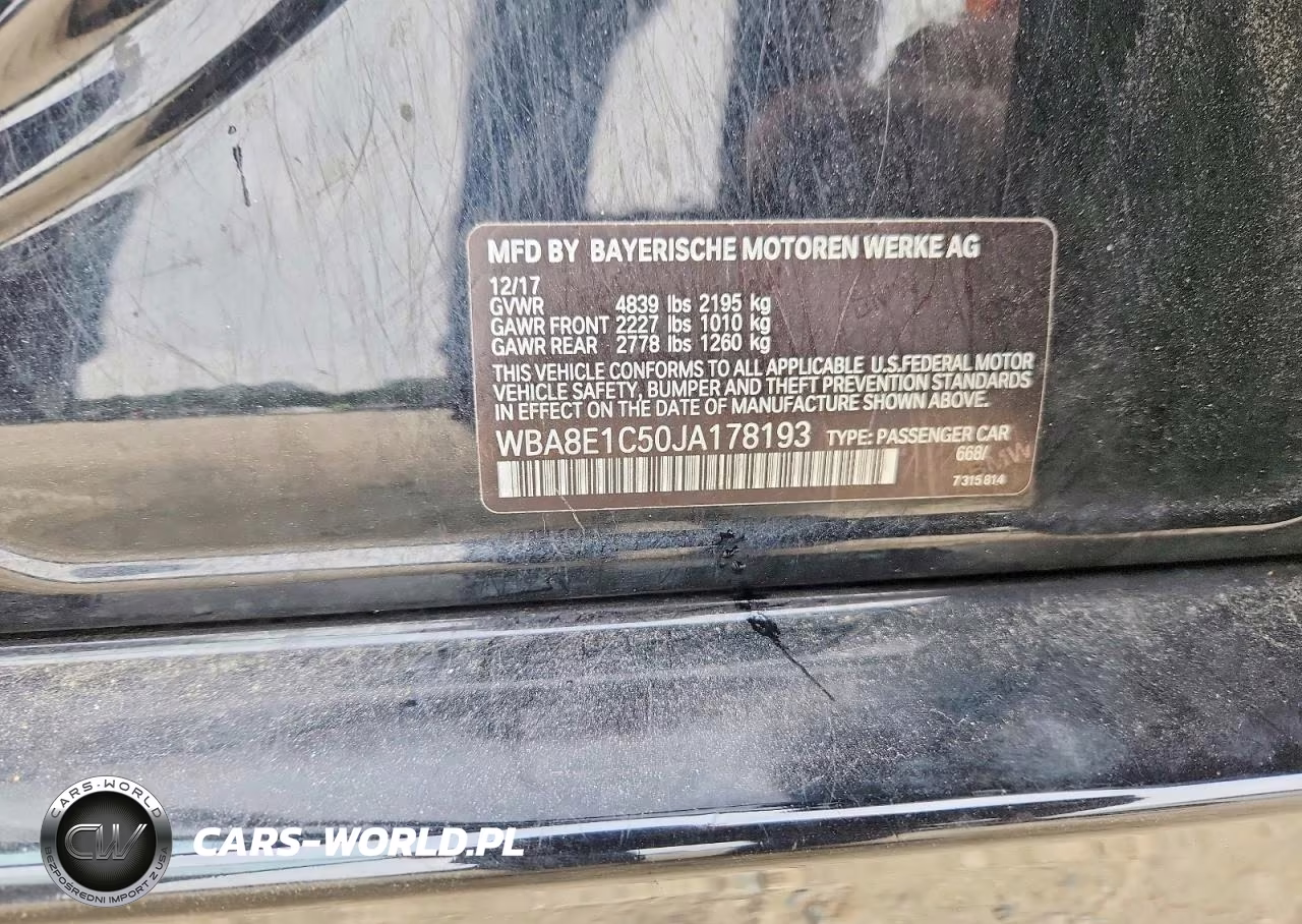 2018 BMW 330E VIN:WBA8E1C50JA178193 - 12