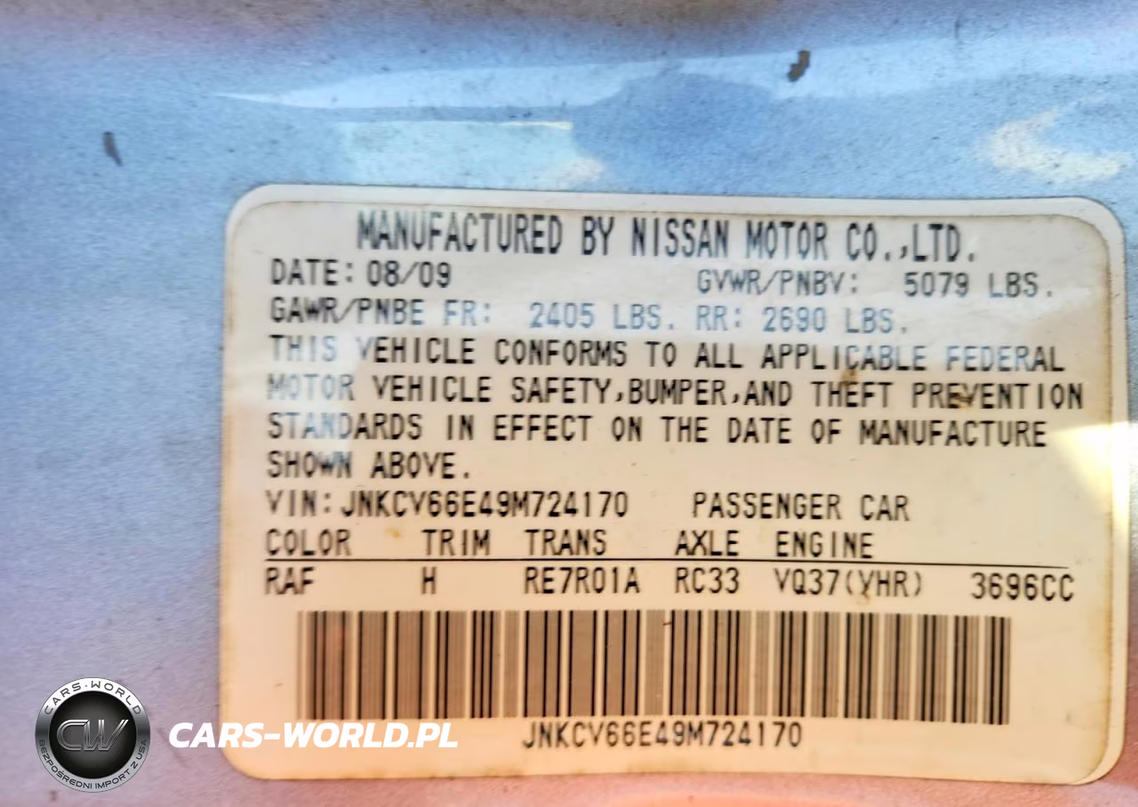 2009 Infiniti G37 Convertible Base VIN:JNKCV66E49M724170 - 12