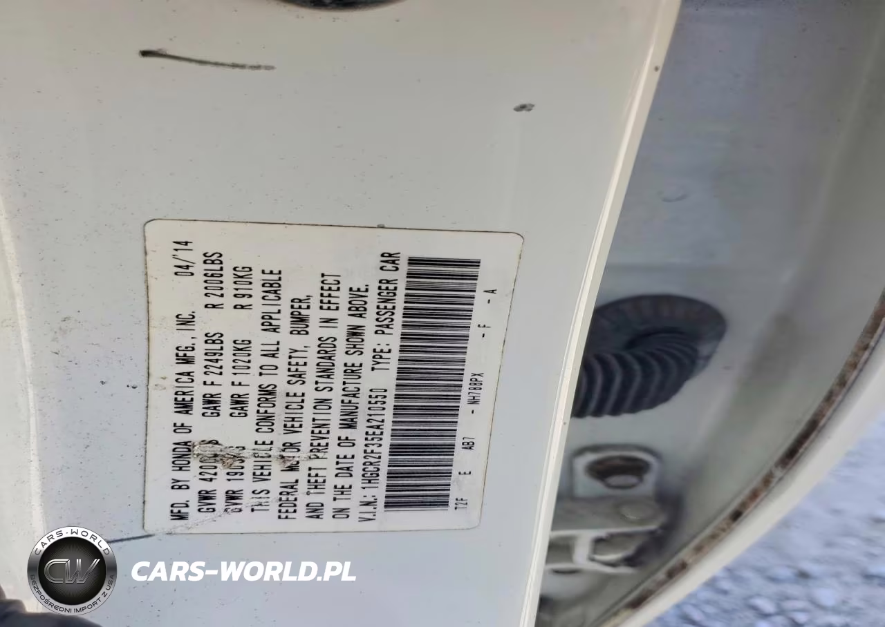 2014 Honda Accord Lx VIN:1HGCR2F35EA210550 - 12