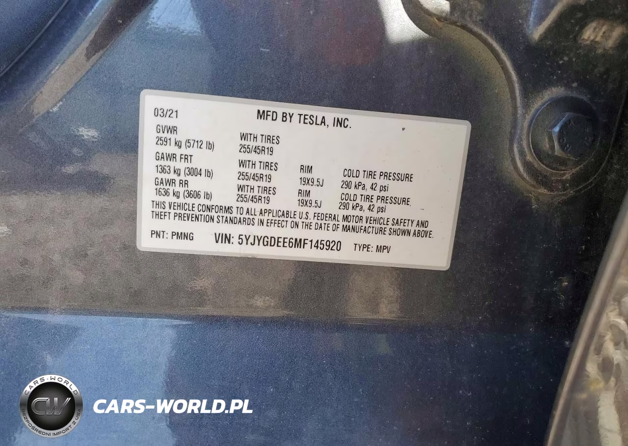 2021 Tesla Model Y VIN:5YJYGDEE6MF145920 - 14