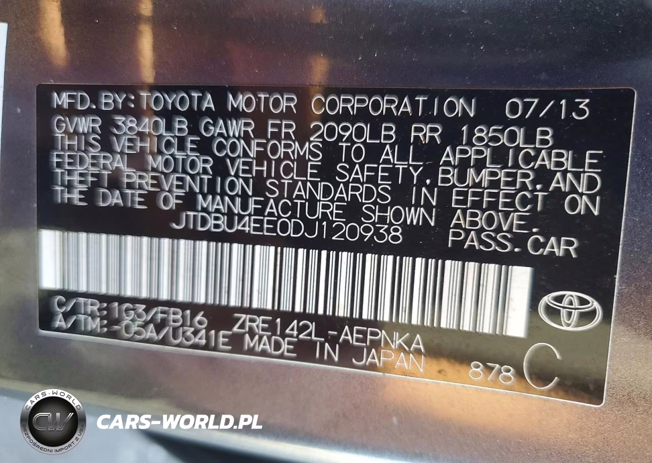 2013 Toyota Corolla Le VIN:JTDBU4EE0DJ120938 - 12