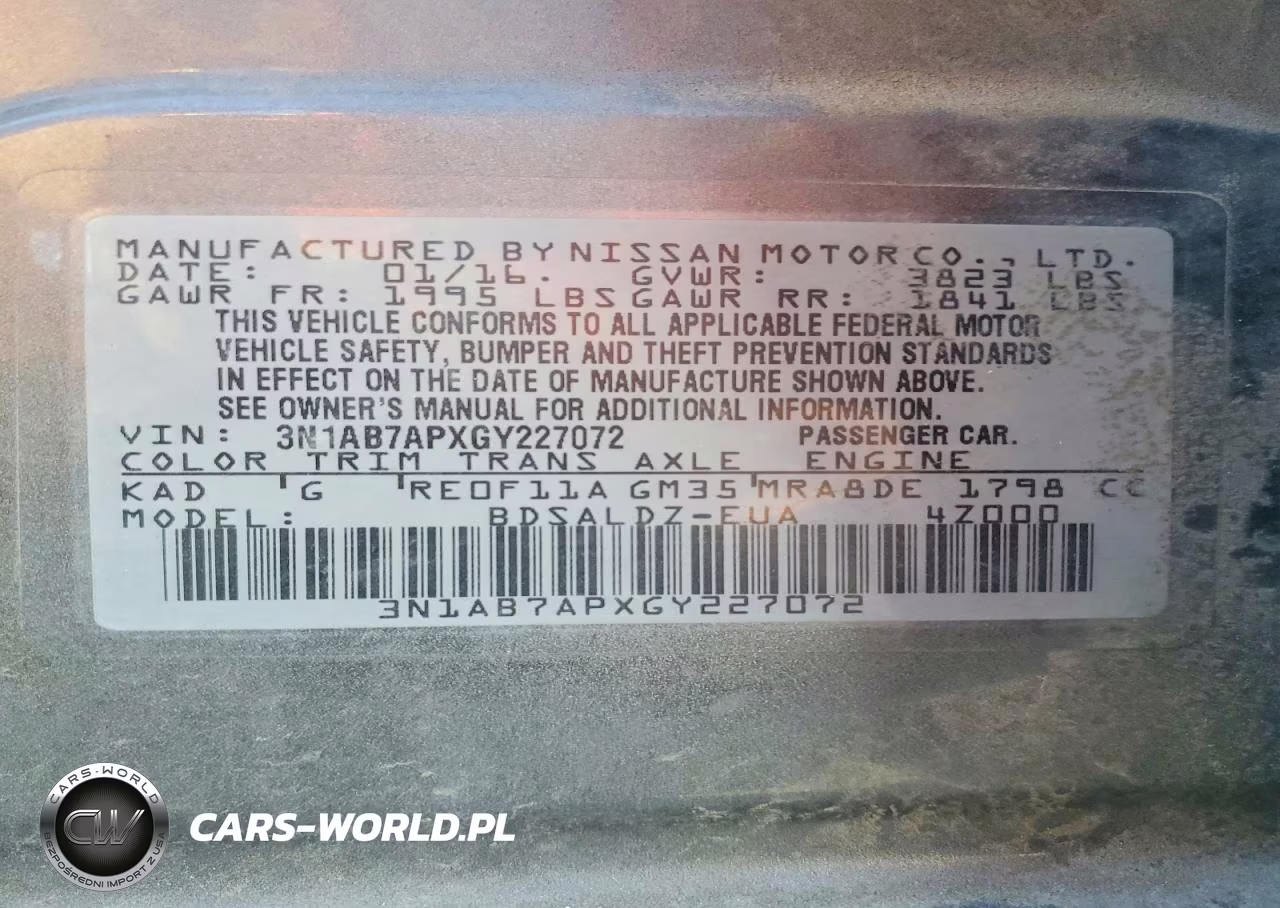 2016 Nissan Sentra Sv VIN:3N1AB7APXGY227072 - 12