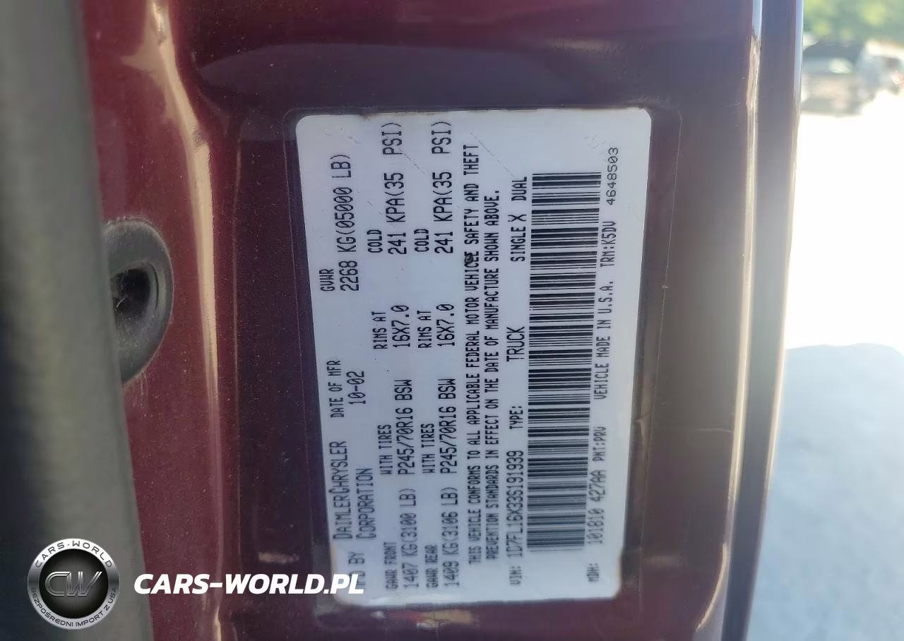 2003 Dodge Dakota Sxt VIN:1D7FL16X33S191939 - 12