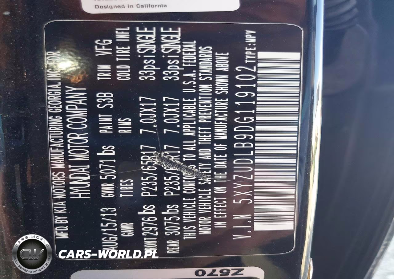 2013 Hyundai Santa Fe Sport 2.4L VIN:5XYZUDLB9DG119102 - 13