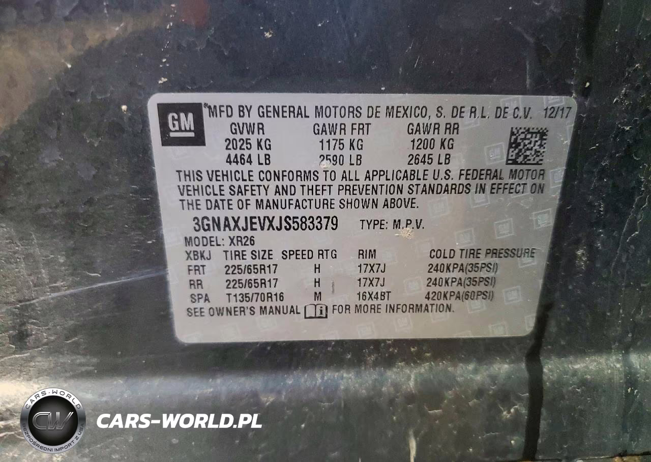 2018 Chevrolet Equinox Lt VIN:3GNAXJEVXJS583379 - 13