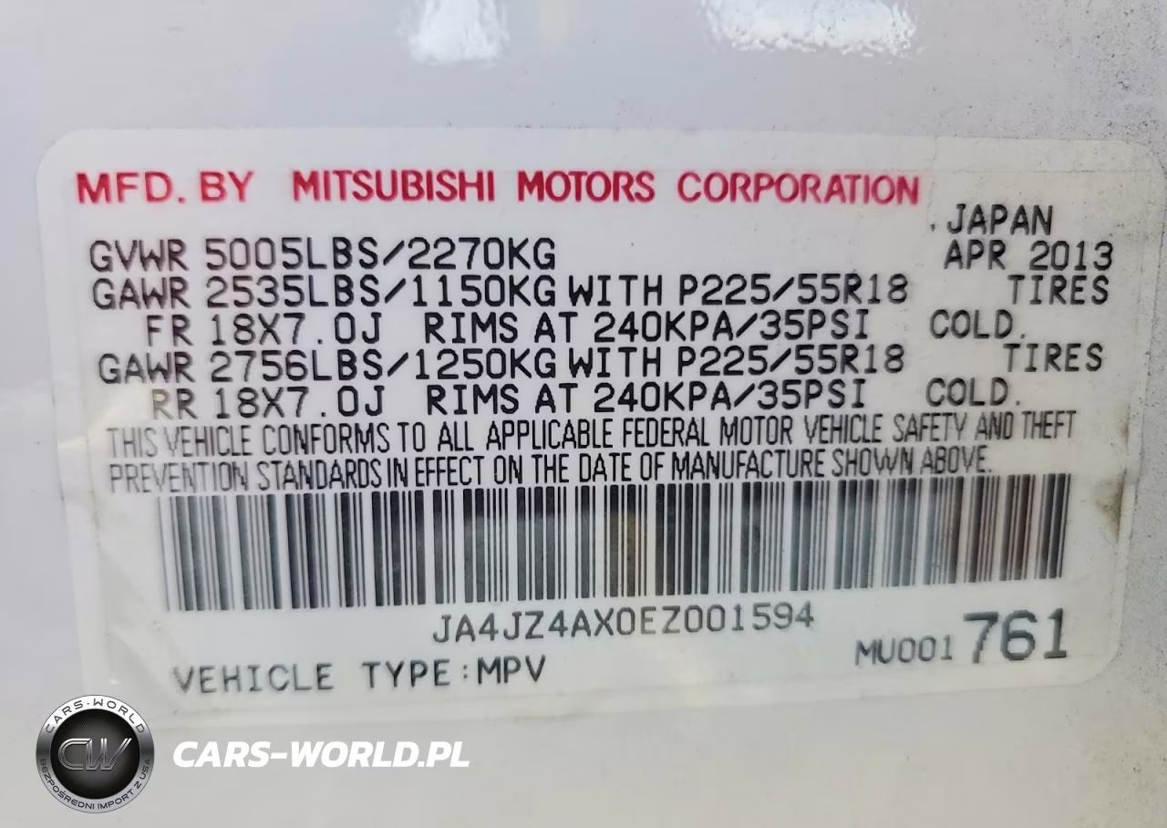 2014 Mitsubishi Outlander Gt VIN:JA4JZ4AX0EZ001594 - 13