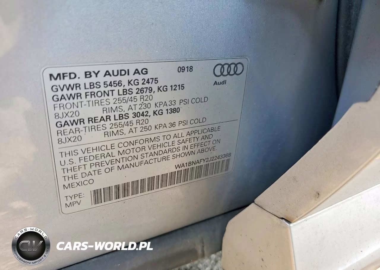 2018 Audi Q5 Premium Plus VIN:WA1BNAFY2J2243368 - 12
