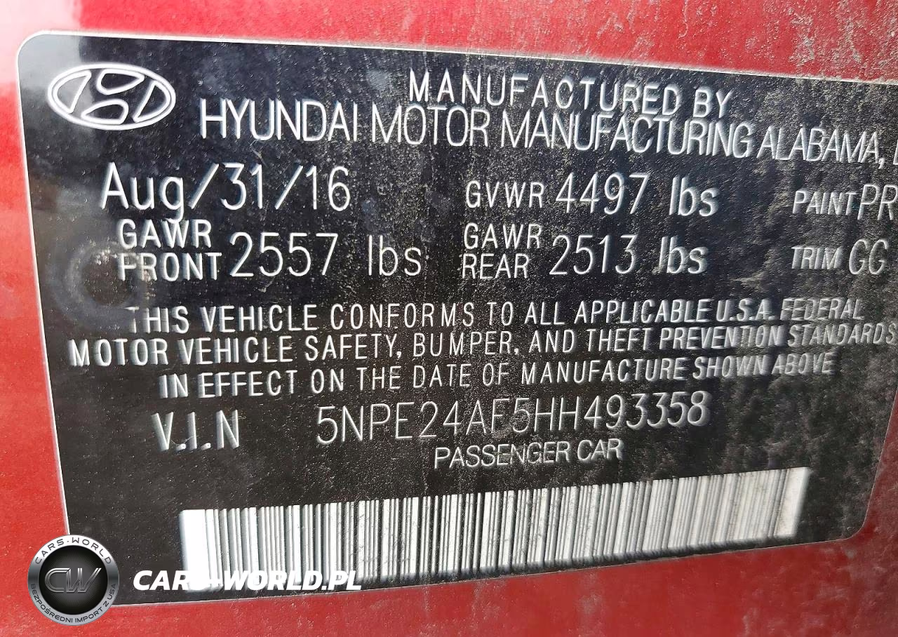 2017 Hyundai Sonata Se VIN:5NPE24AF5HH493358 - 12
