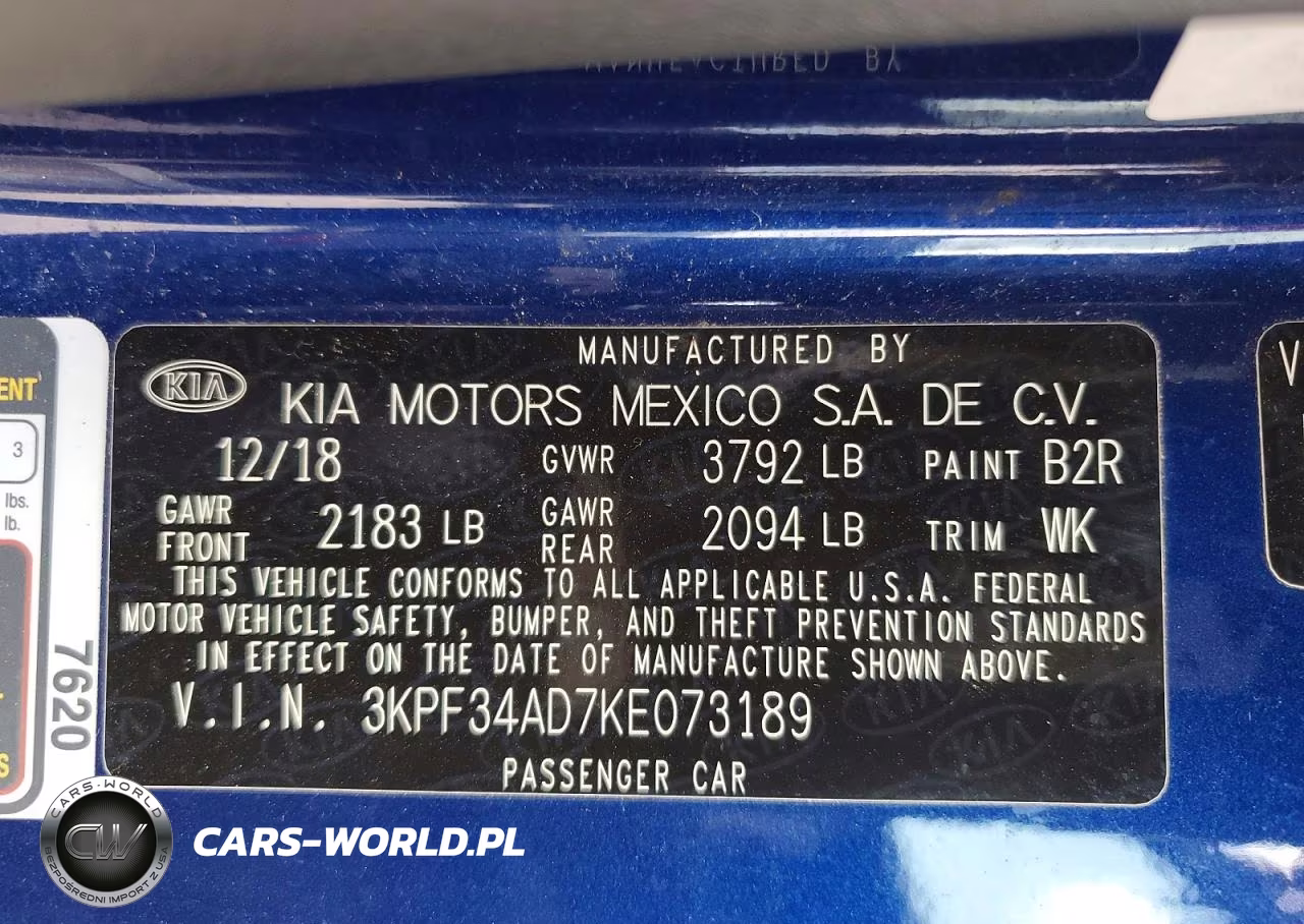 2019 Kia Forte S VIN:3KPF34AD7KE073189 - 12