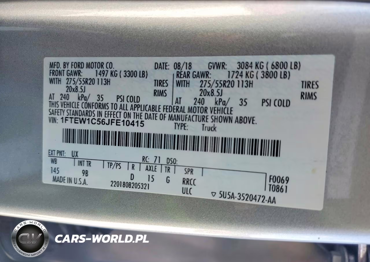 2018 Ford F150 Supercrew Supercrew VIN:1FTEW1C56JFE10415 - 12