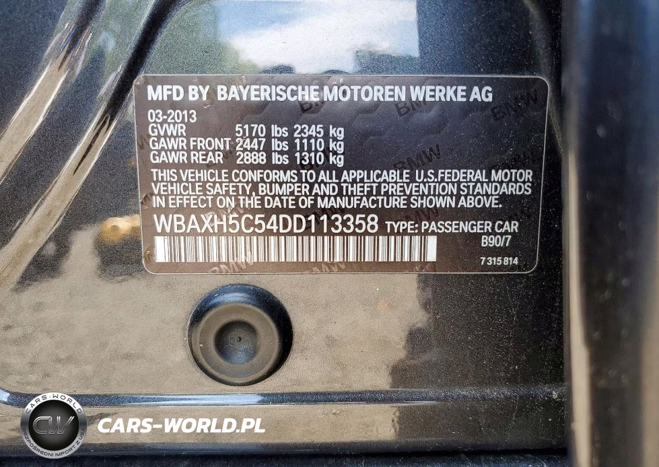 2013 BMW 528 Xi VIN:WBAXH5C54DD113358 - 12
