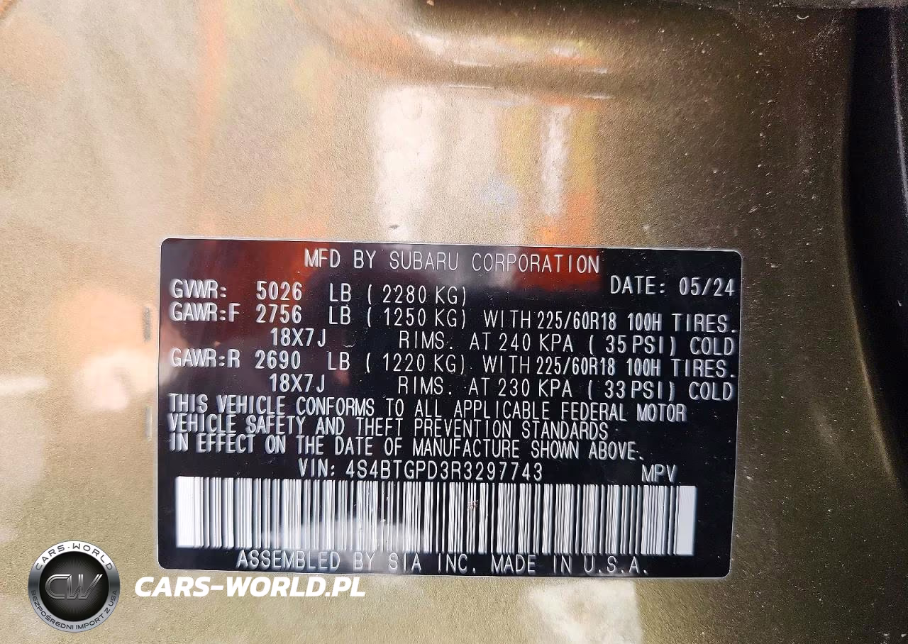 2024 Subaru Outback Touring VIN:4S4BTGPD3R3297743 - 12