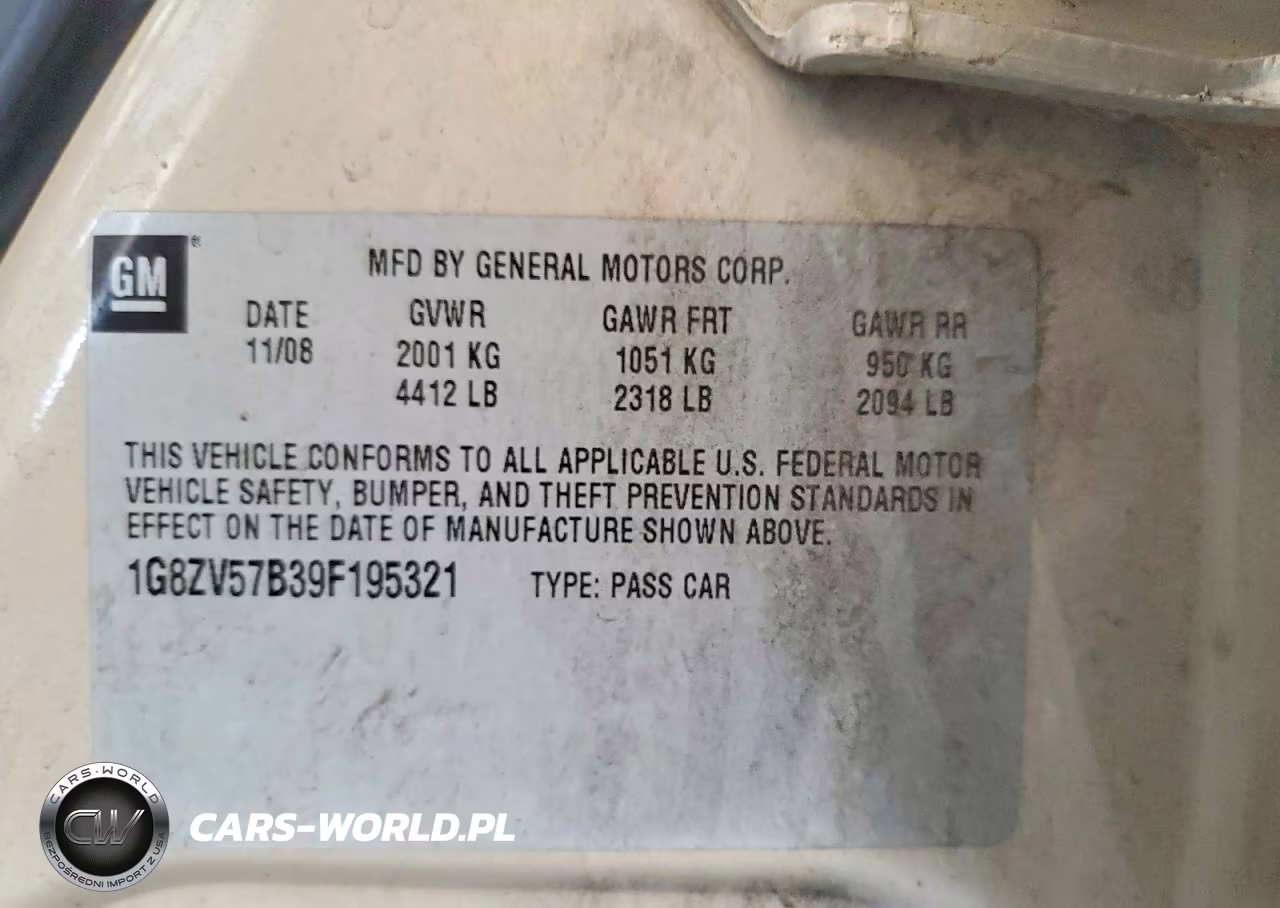 2009 Saturn Aura Xr VIN:1G8ZV57B39F195321 - 12