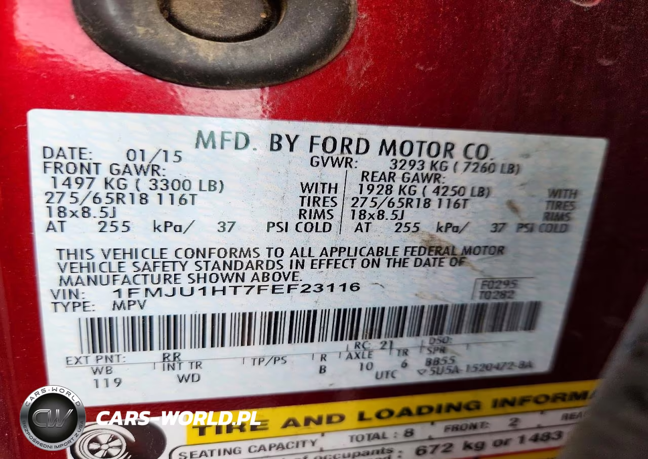 2015 Ford Expedition Xlt VIN:1FMJU1HT7FEF23116 - 13