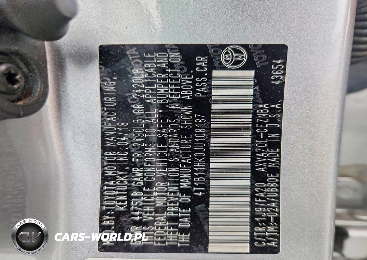 2018 Toyota Camry Le VIN:4T1B11HK0JU108187 - 13