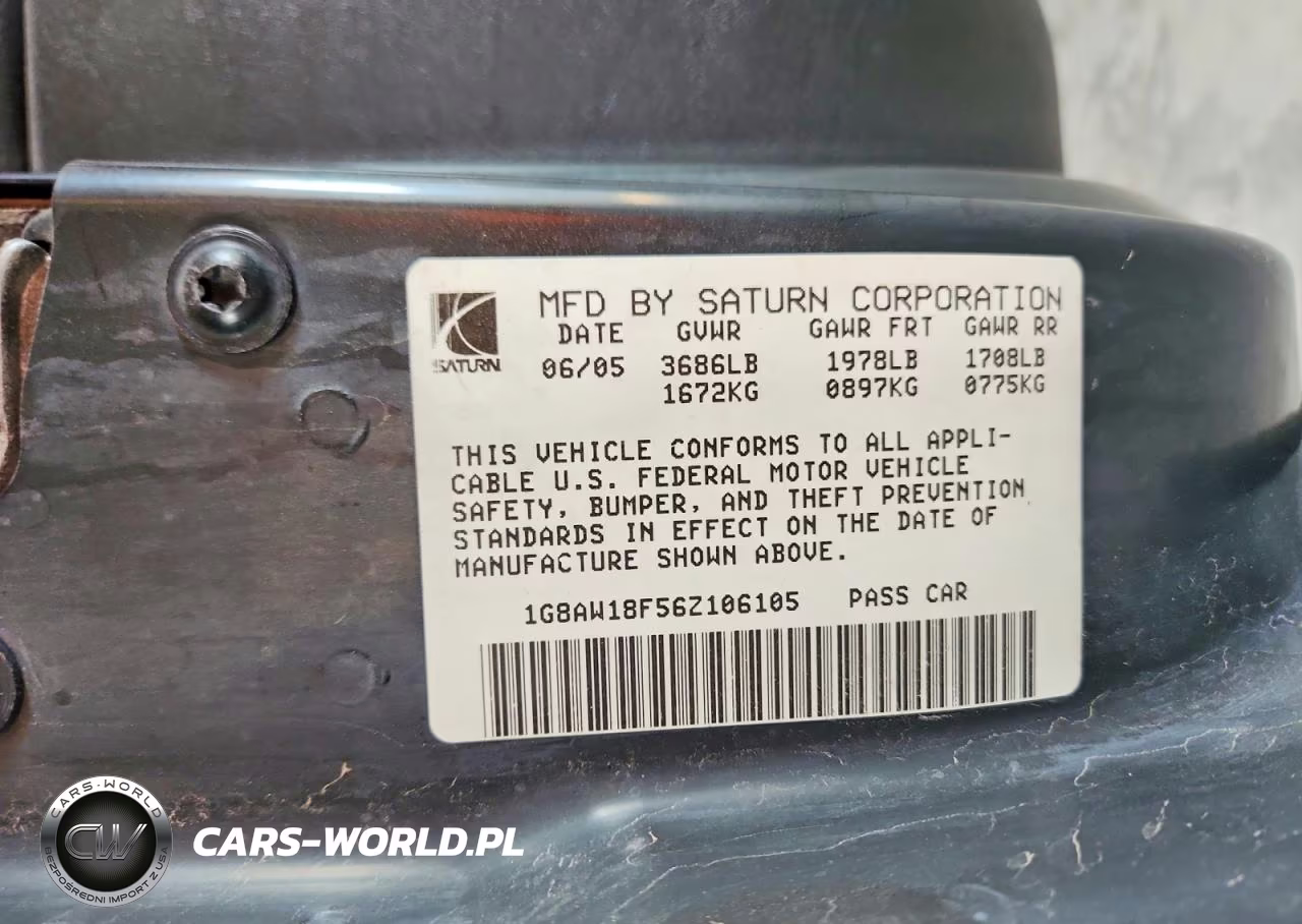 2006 Saturn Ion Level 3 VIN:1G8AW18F56Z106105 - 12