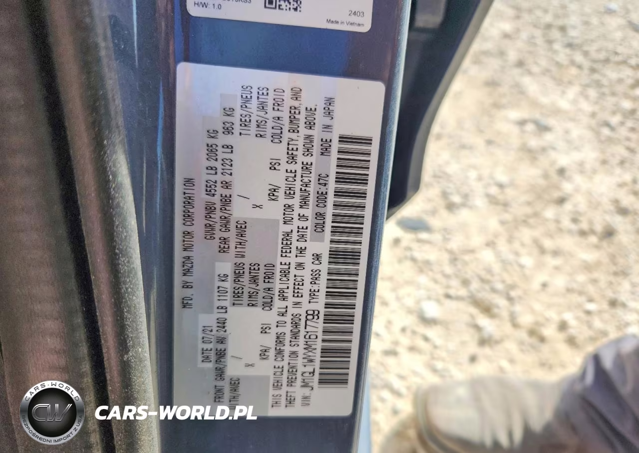 2021 Mazda 6 Grand Touring Reserve VIN:JM1GL1WYXM1617799 - 12