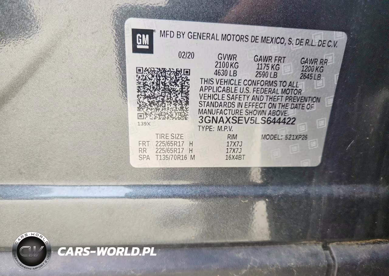 2020 Chevrolet Equinox Ls VIN:3GNAXSEV5LS644422 - 13