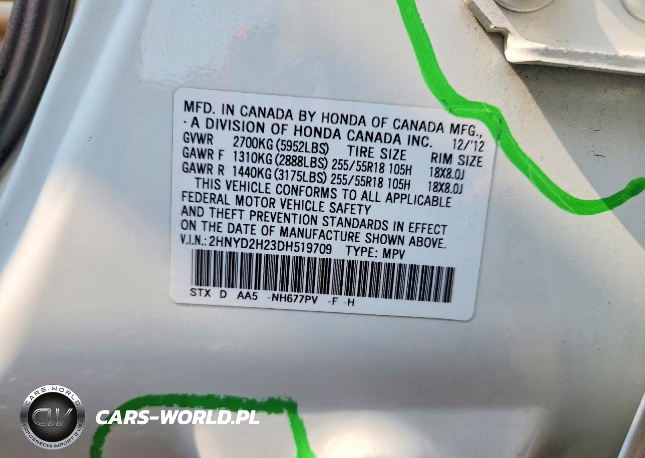 2013 Acura Mdx VIN:2HNYD2H23DH519709 - 13