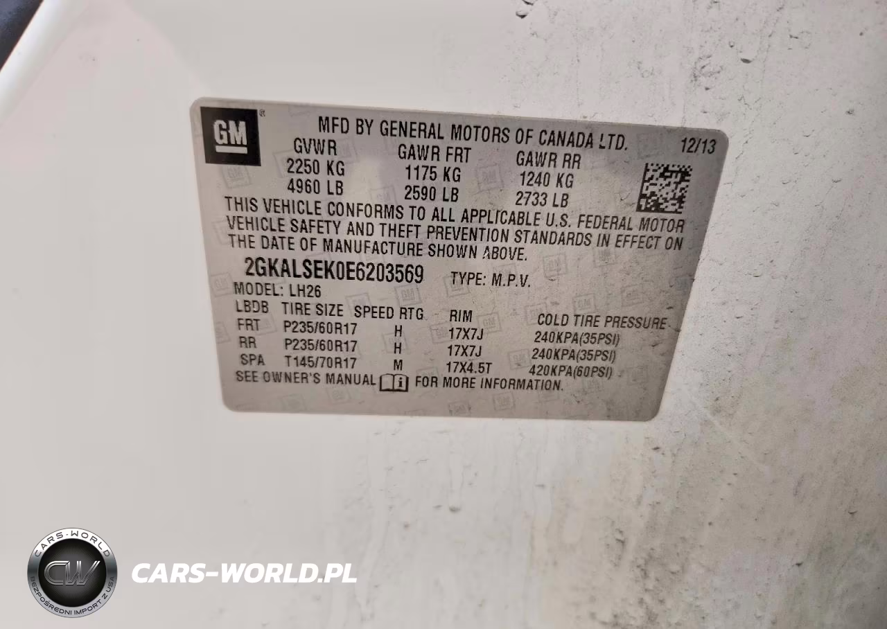 2014 GMC Terrain Slt VIN:2GKALSEK0E6203569 - 13
