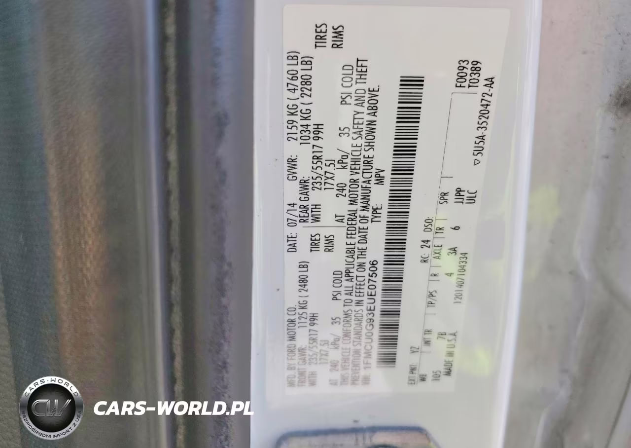 2014 Ford Escape Se VIN:1FMCU0G93EUE07506 - 12
