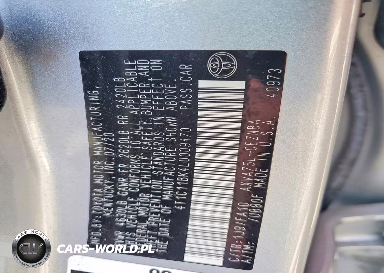 2020 Toyota Camry Le VIN:4T1C11BK4LU009470 - 13