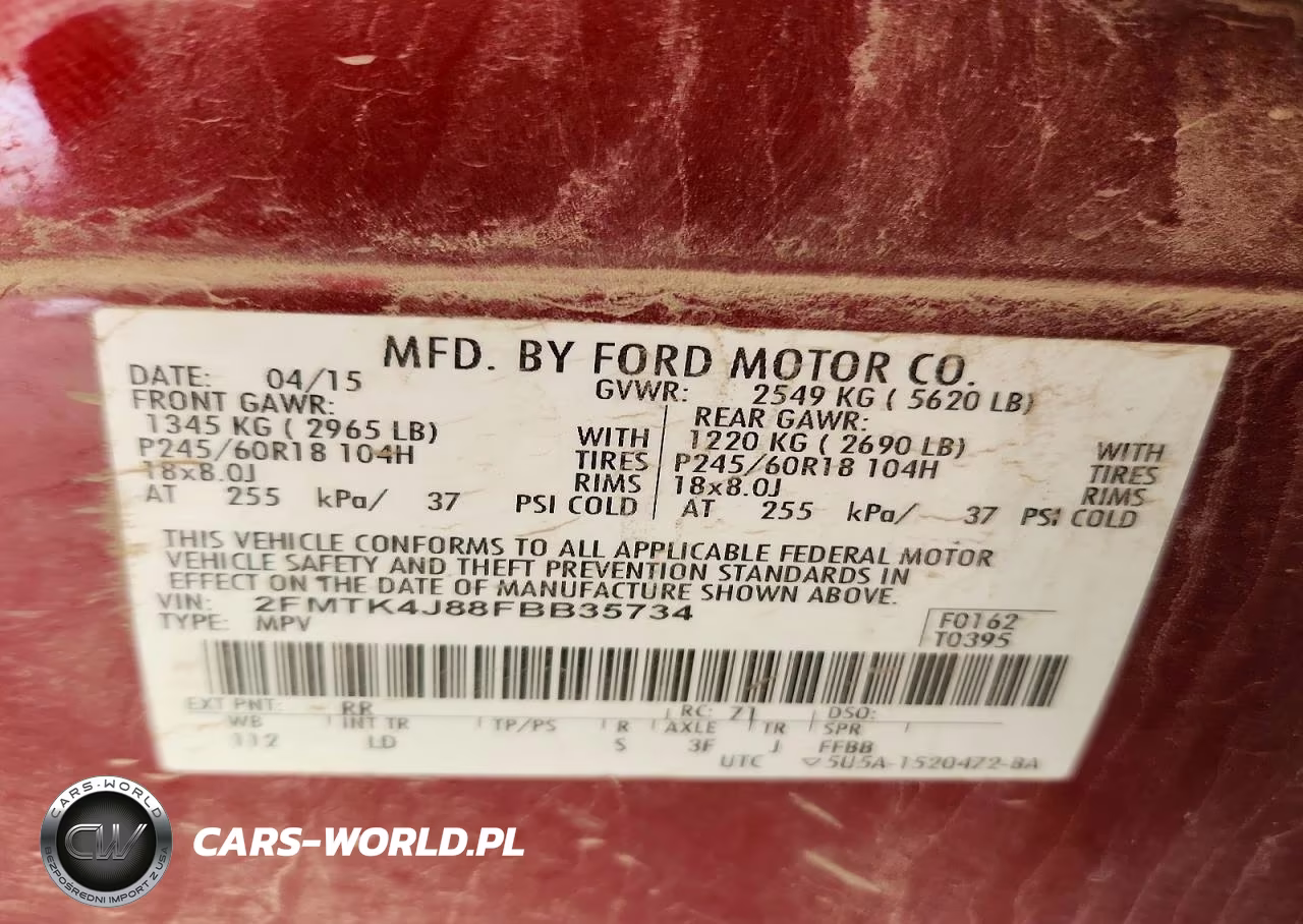 2015 Ford Edge Sel VIN:2FMTK4J88FBB35734 - 13
