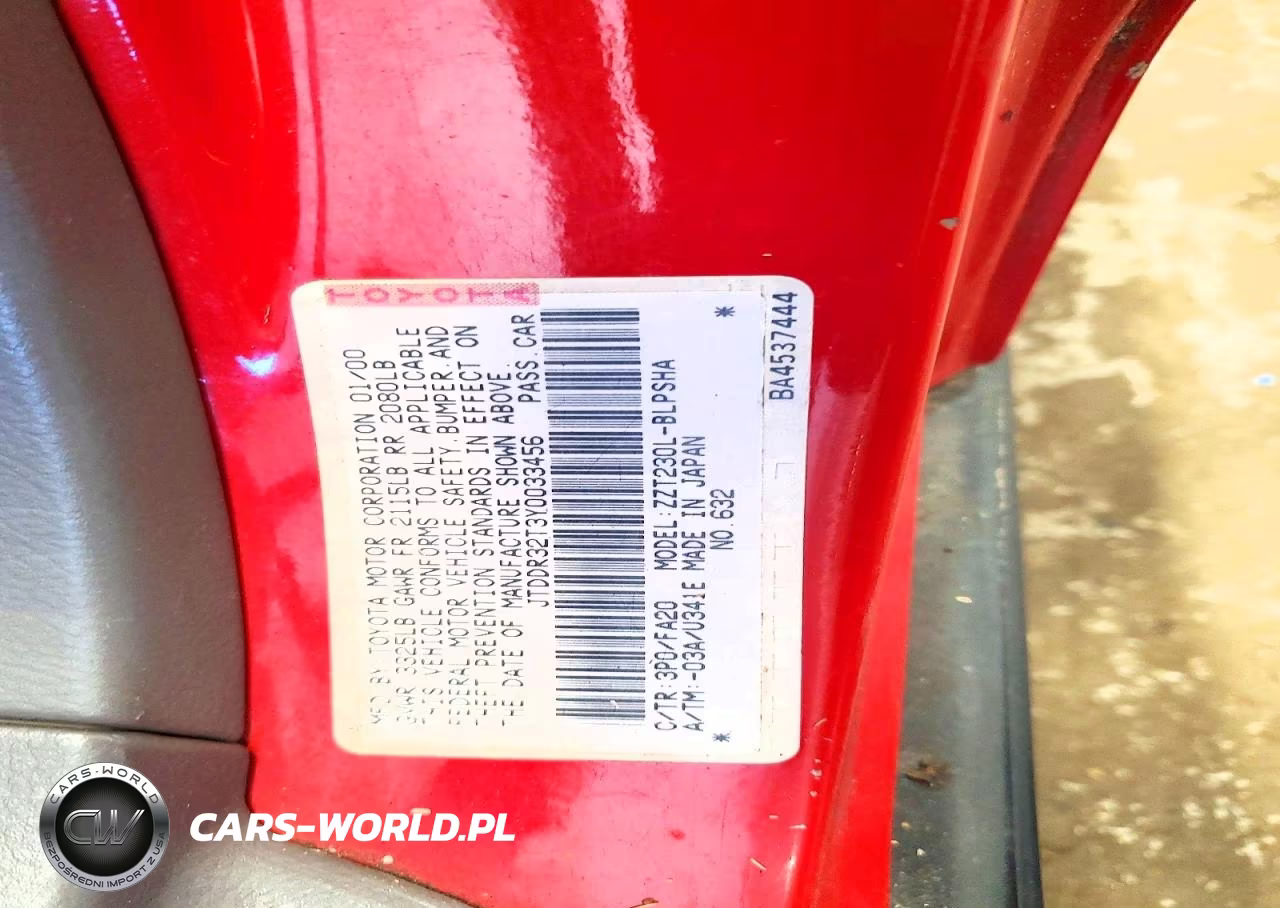 2000 Toyota Celica Gt VIN:JTDDR32T3Y0033456 - 12