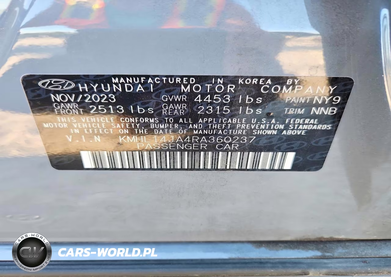 2024 Hyundai Sonata Sel VIN:KMHL14JA4RA360237 - 12