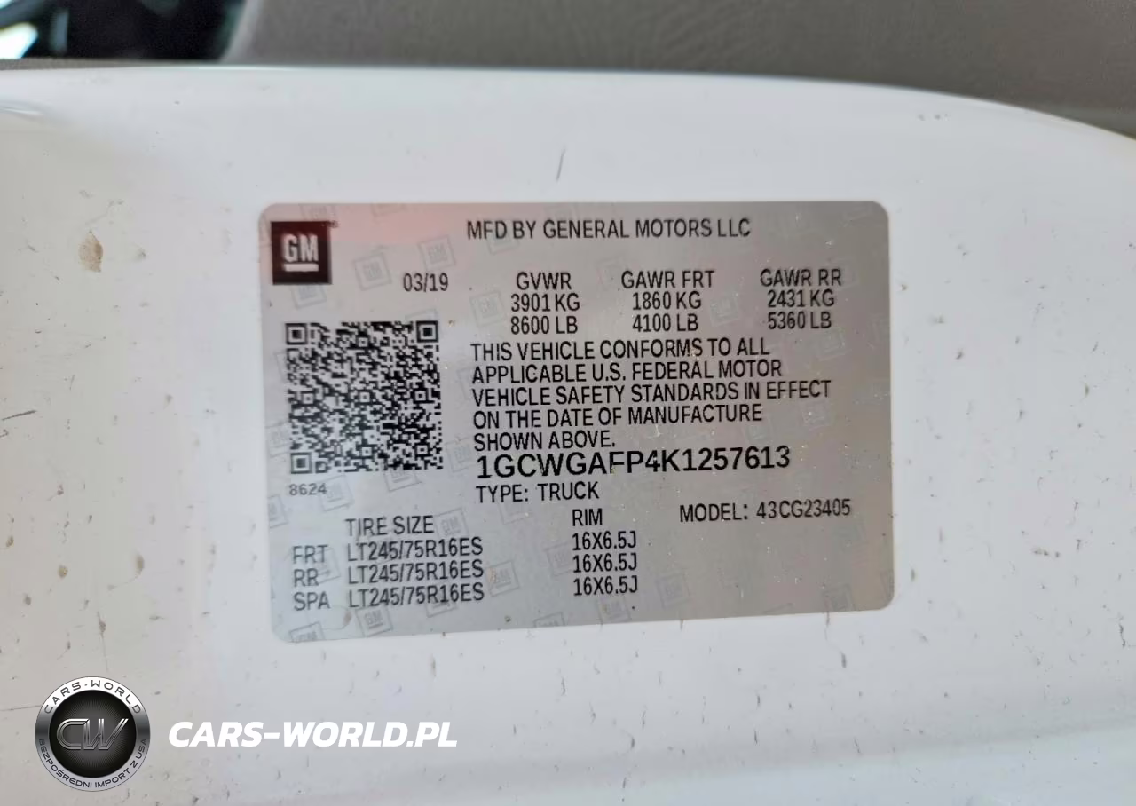 2019 Chevrolet Express G25 VIN:1GCWGAFP4K1257613 - 13