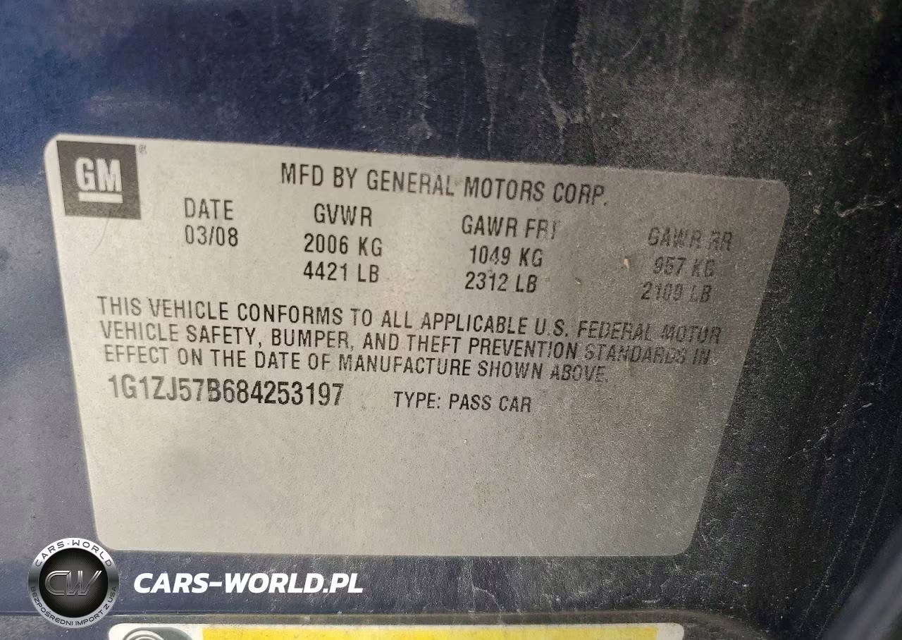 2008 Chevrolet Malibu 2Lt VIN:1G1ZJ57B684253197 - 12