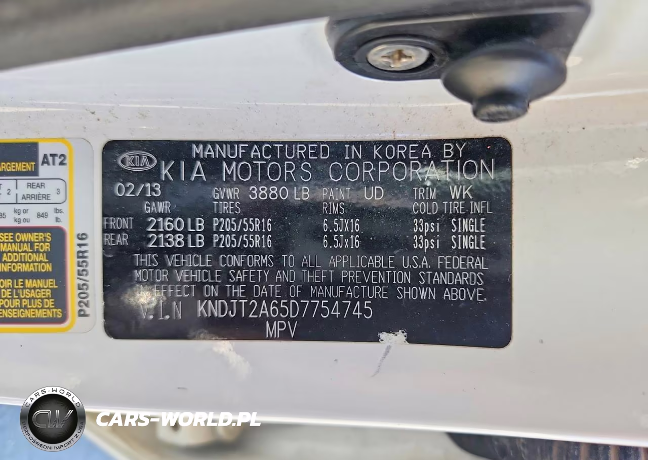 2013 Kia Soul + VIN:KNDJT2A65D7754745 - 13