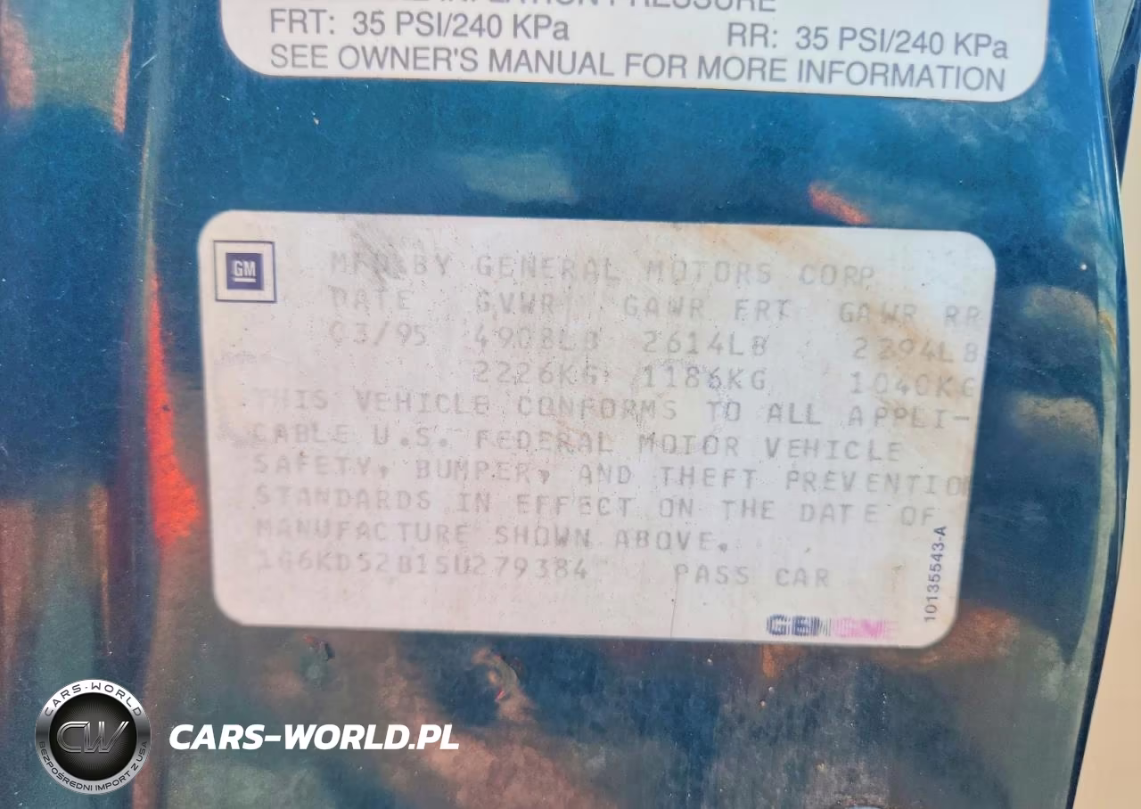 1995 Cadillac Deville VIN:1G6KD52B1SU279384 - 12