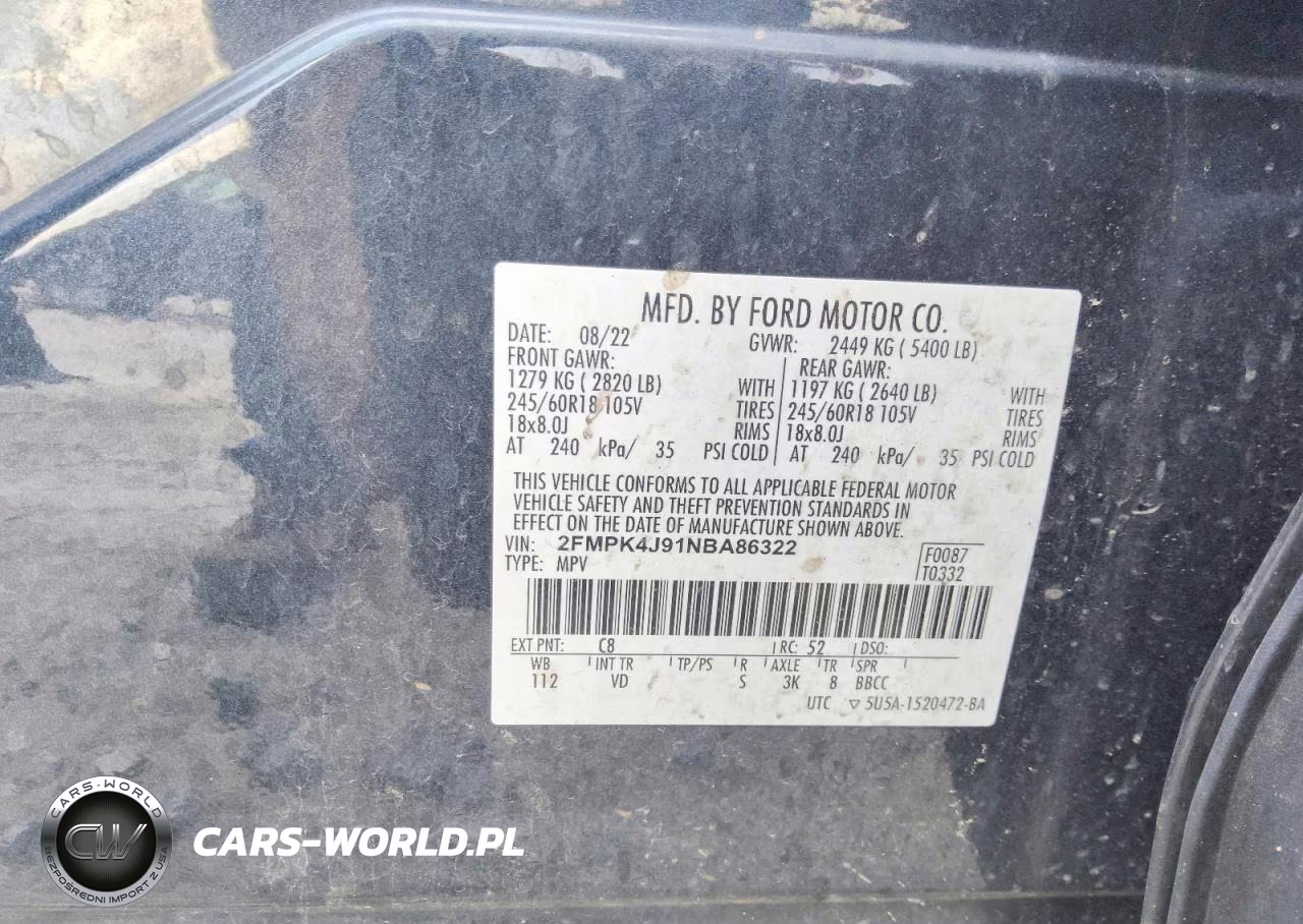 2022 Ford Edge Sel VIN:2FMPK4J91NBA86322 - 13