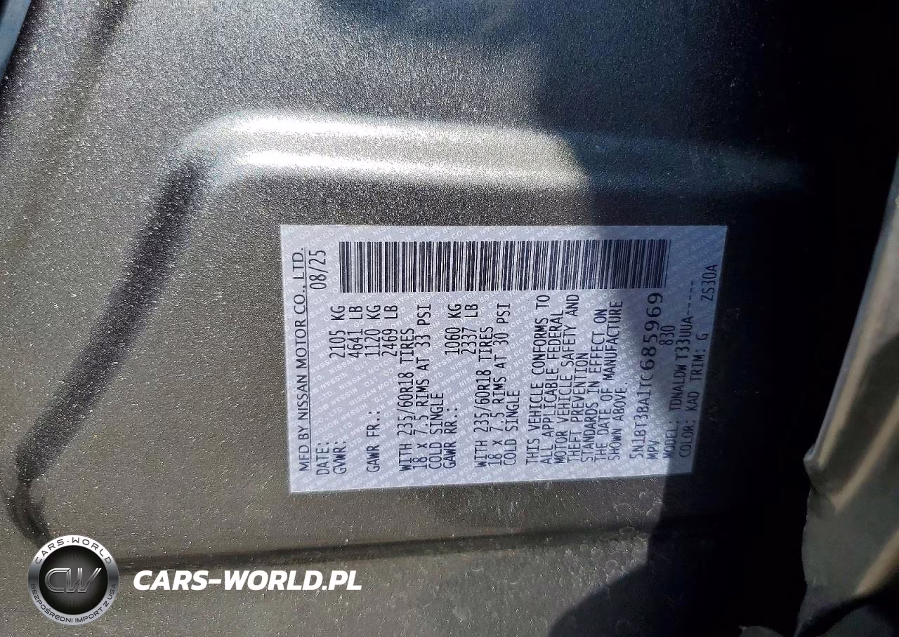 2026 Nissan Rogue Sv VIN:5N1BT3BA1TC685969 - 13