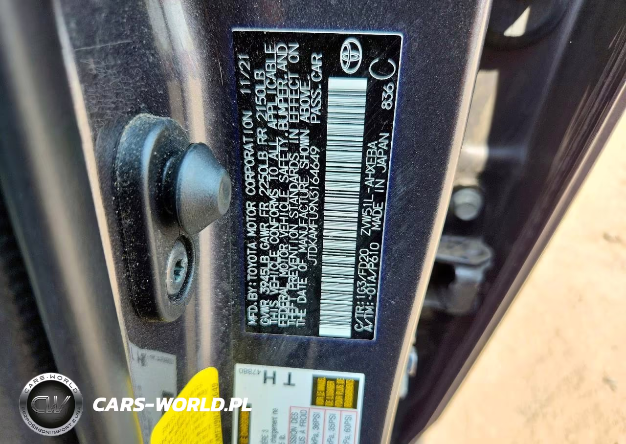 2022 Toyota Prius Le VIN:JTDKAMFU9N3164649 - 12