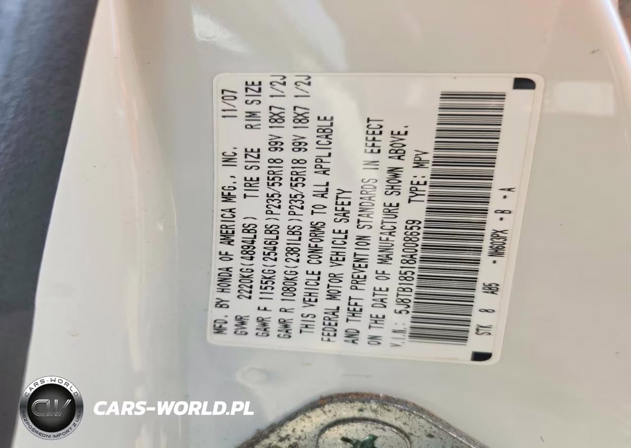 2008 Acura Rdx Technology VIN:5J8TB18518A008659 - 13