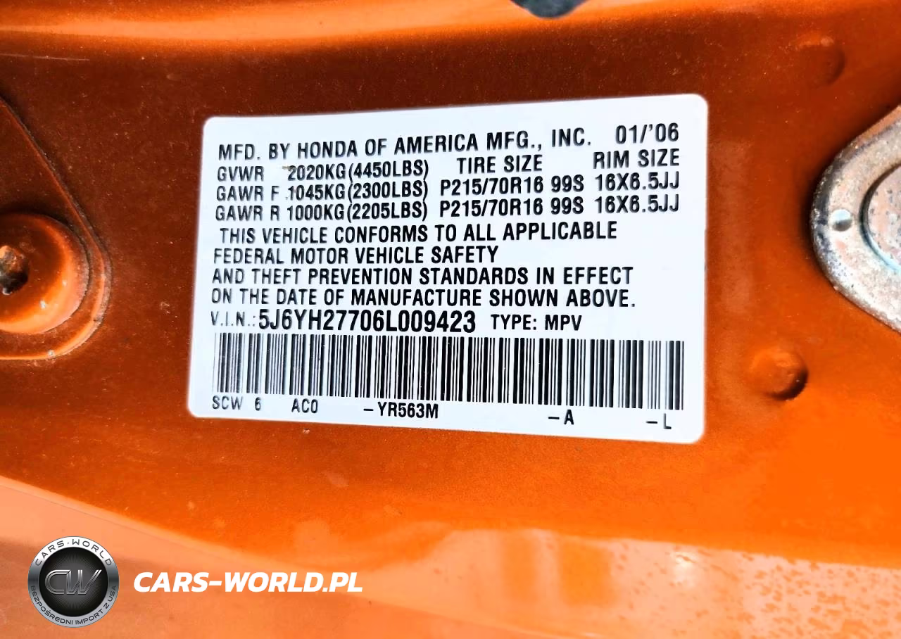2006 Honda Element Ex VIN:5J6YH27706L009423 - 13