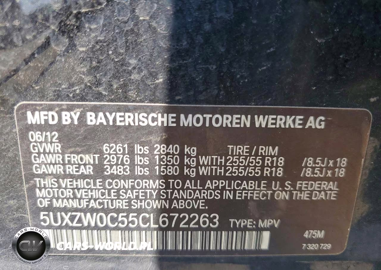 2012 BMW X5 xDrive35D VIN:5UXZW0C55CL672263 - 13
