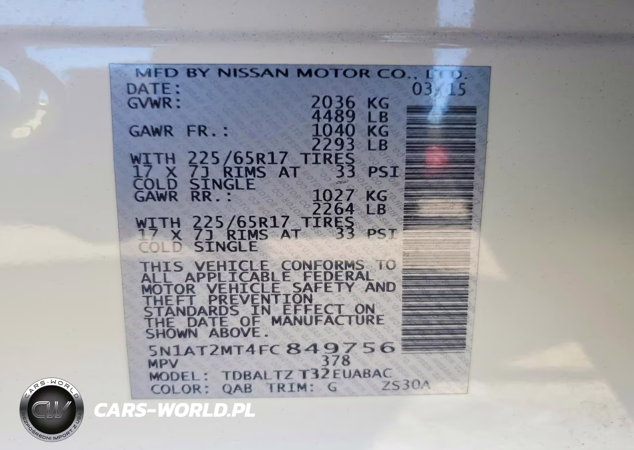 2015 Nissan Rogue Sv VIN:5N1AT2MT4FC849756 - 13