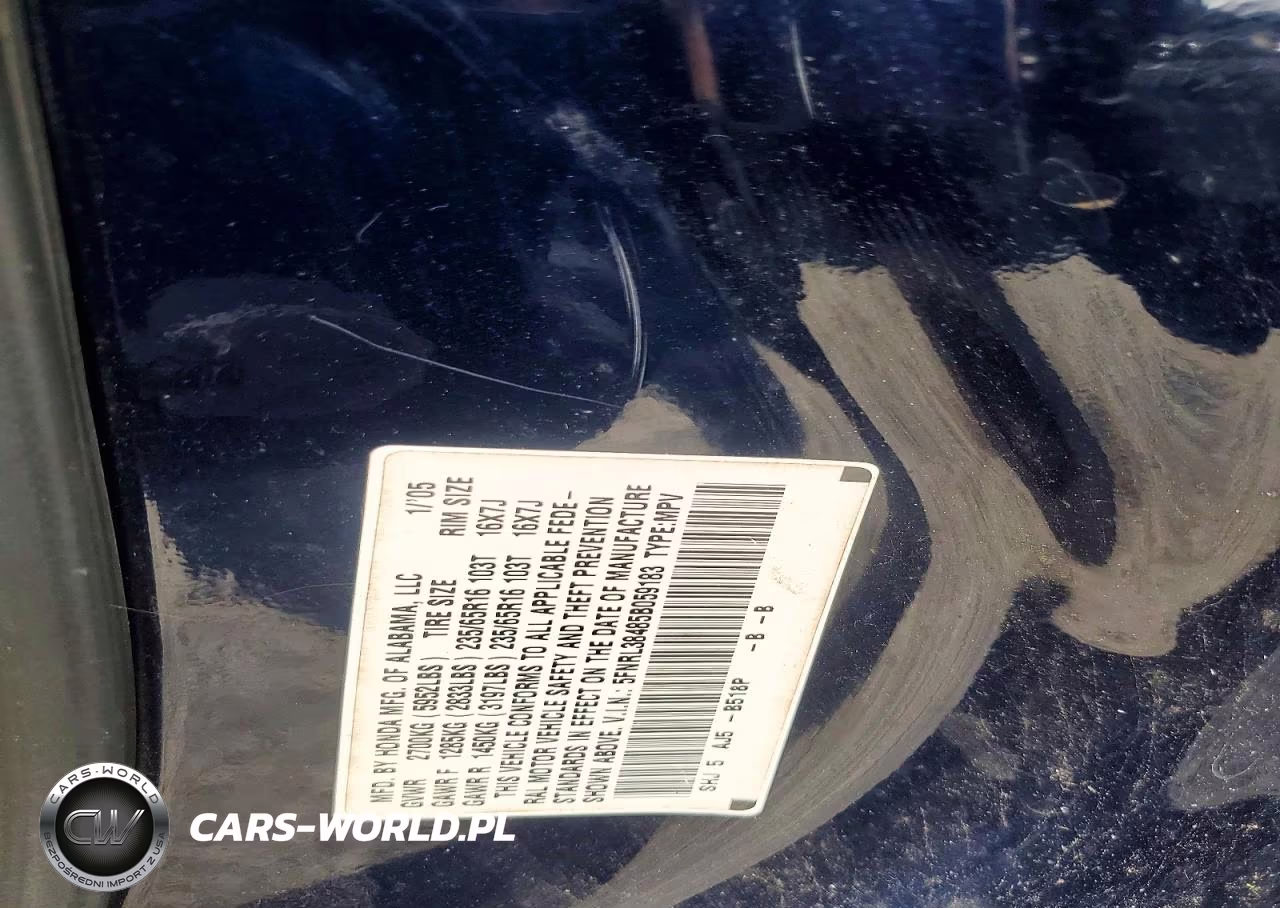 2005 Honda Odyssey Ex VIN:5FNRL38485B059183 - 13