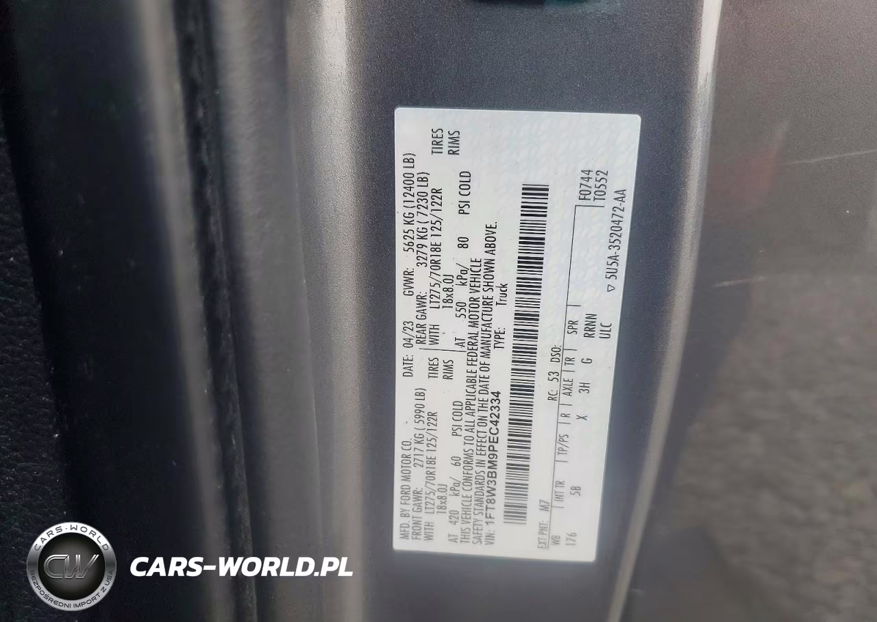 2023 Ford F350 Super Duty VIN:1FT8W3BM9PEC42334 - 12