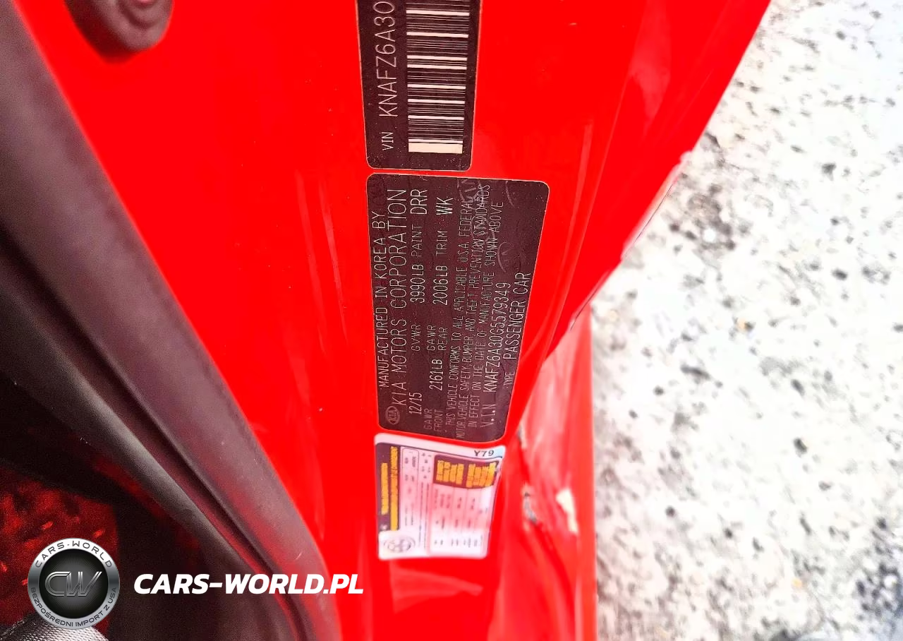 2016 Kia Forte Sx VIN:KNAFZ6A30G5579349 - 12