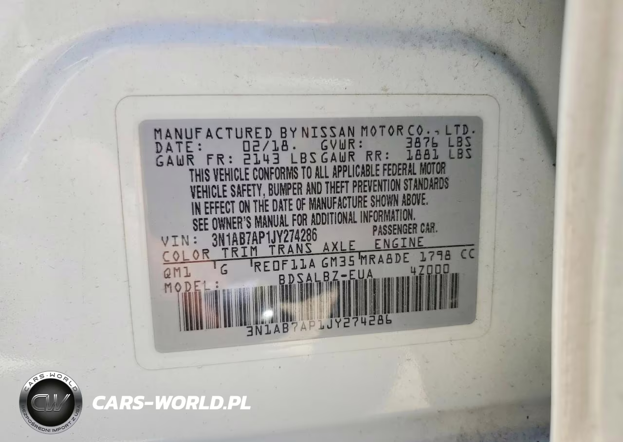 2018 Nissan Sentra S VIN:3N1AB7AP1JY274286 - 12