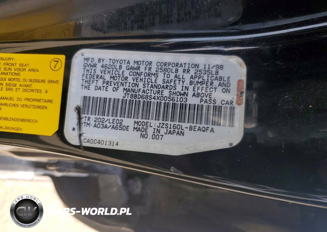 1999 Lexus Gs 300 VIN:JT8BD68S4X0056103 - 12